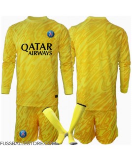 Günstige Paris Saint-Germain Torwart 3rd trikot Kinder 2024-25 Langarm (+ Kurze Hosen)